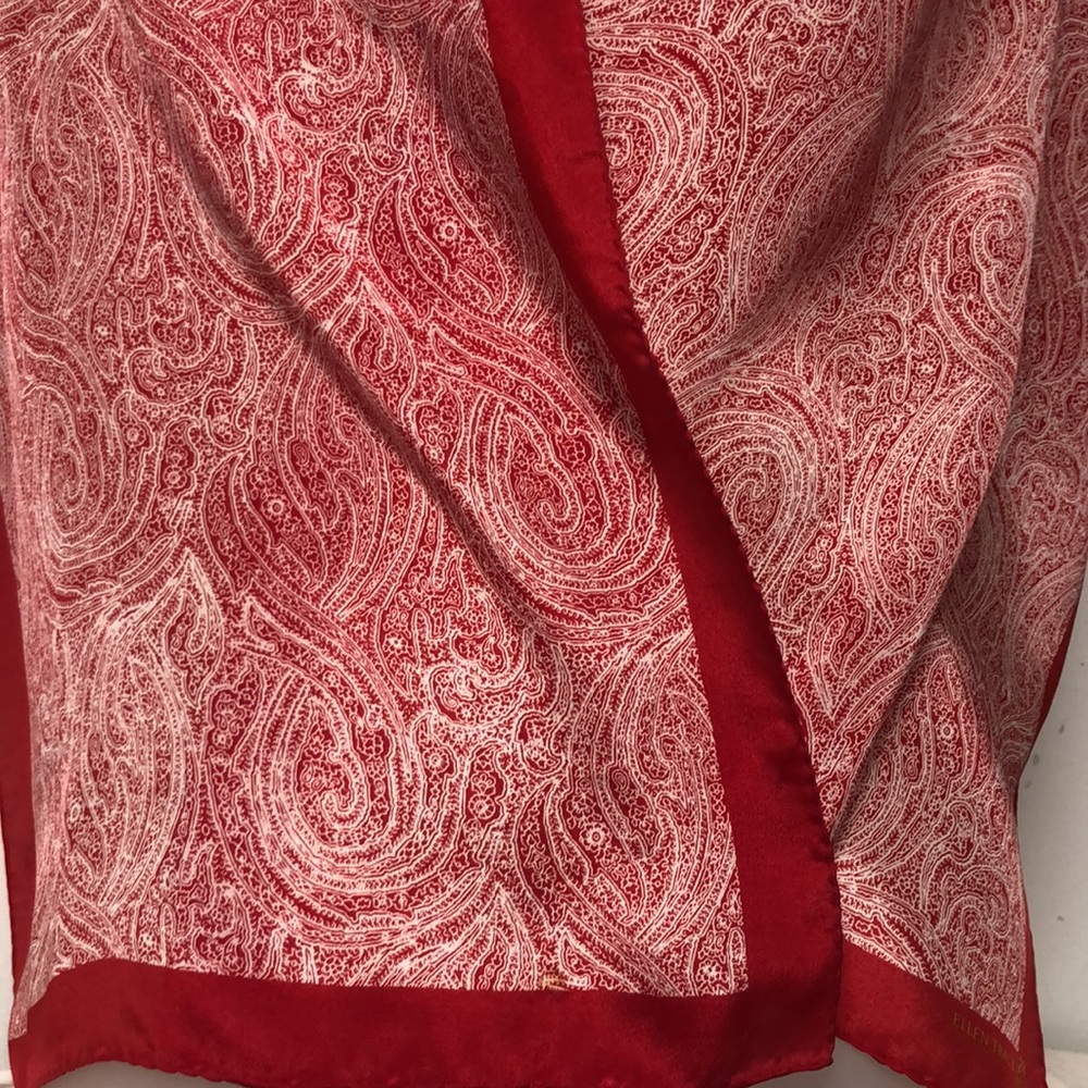 Ellen Tracy Elegant Rectangular Scarf In Red. Pai… - image 8